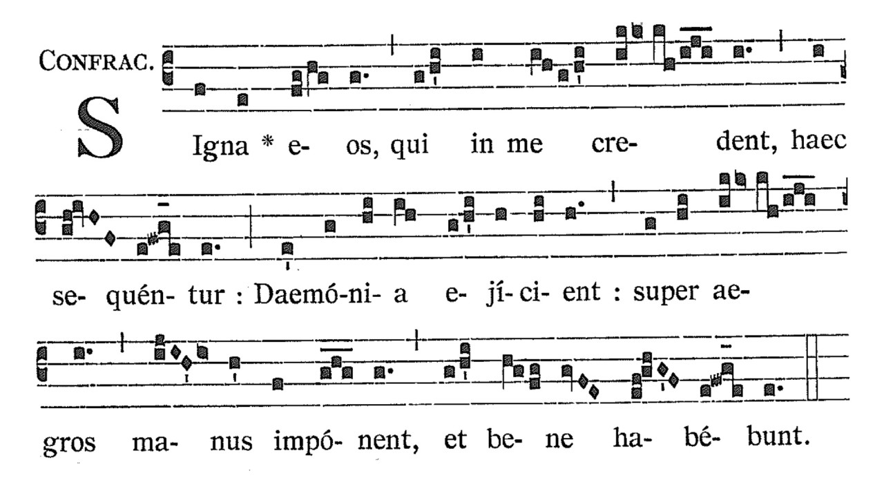 Signa eos, qui in me credent