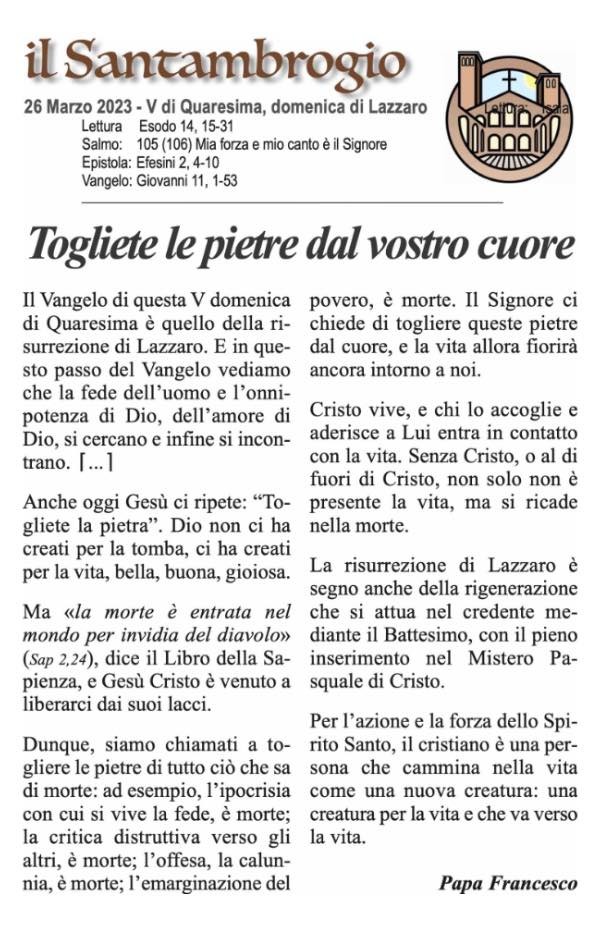 Il Santambrogio 26 marzo