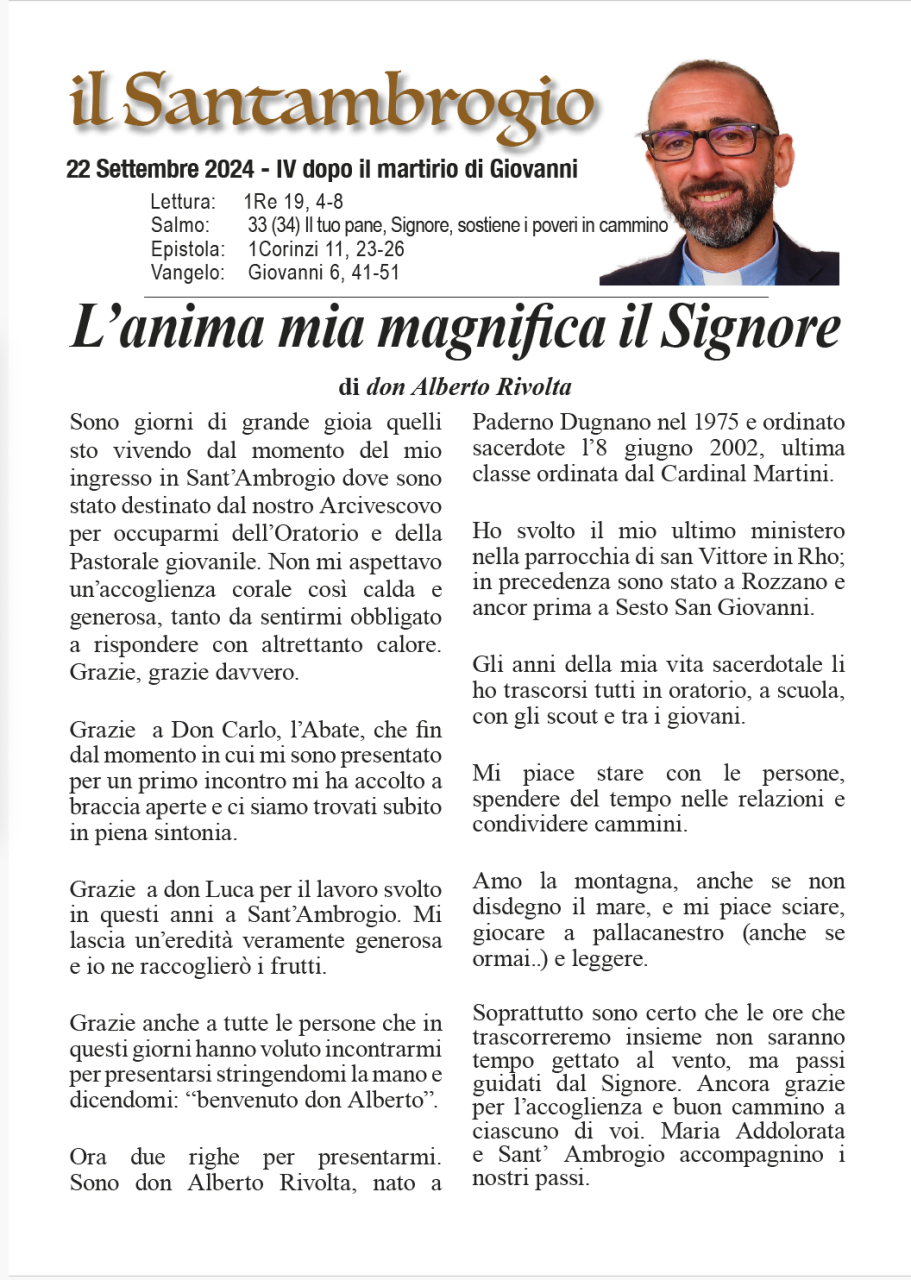 Il Santambrogio 22 settembre