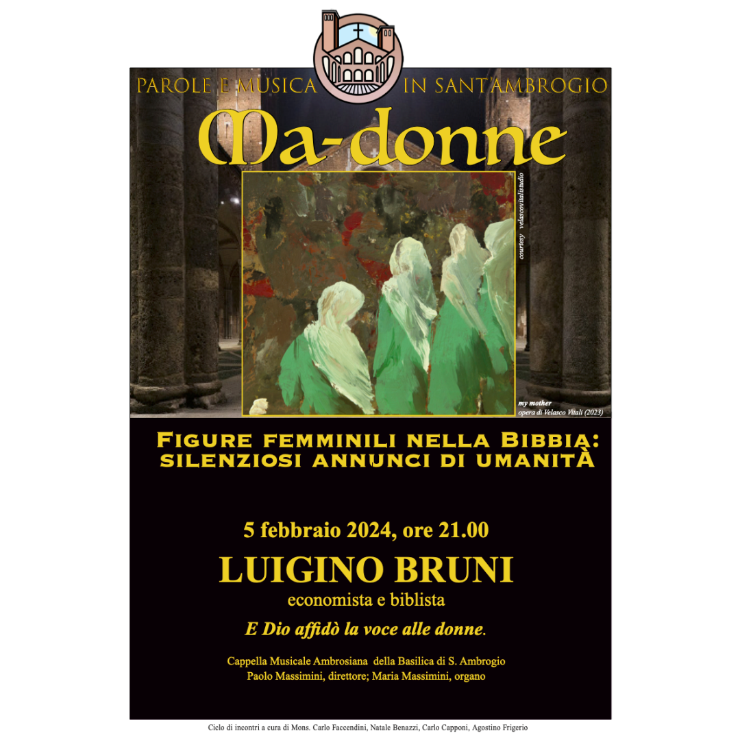 "Ma-donne": 5° incontro tenuto dall'economista e biblista Luigino Bruni