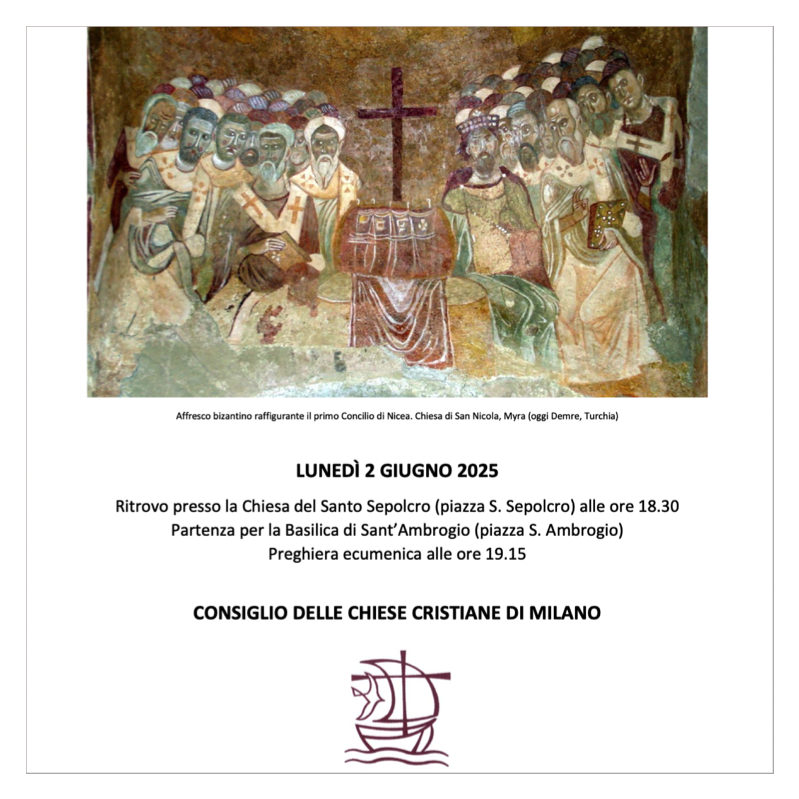 Preghiera Ecumenica organizzata dal Consiglio delle Chiese cristiane di Milano