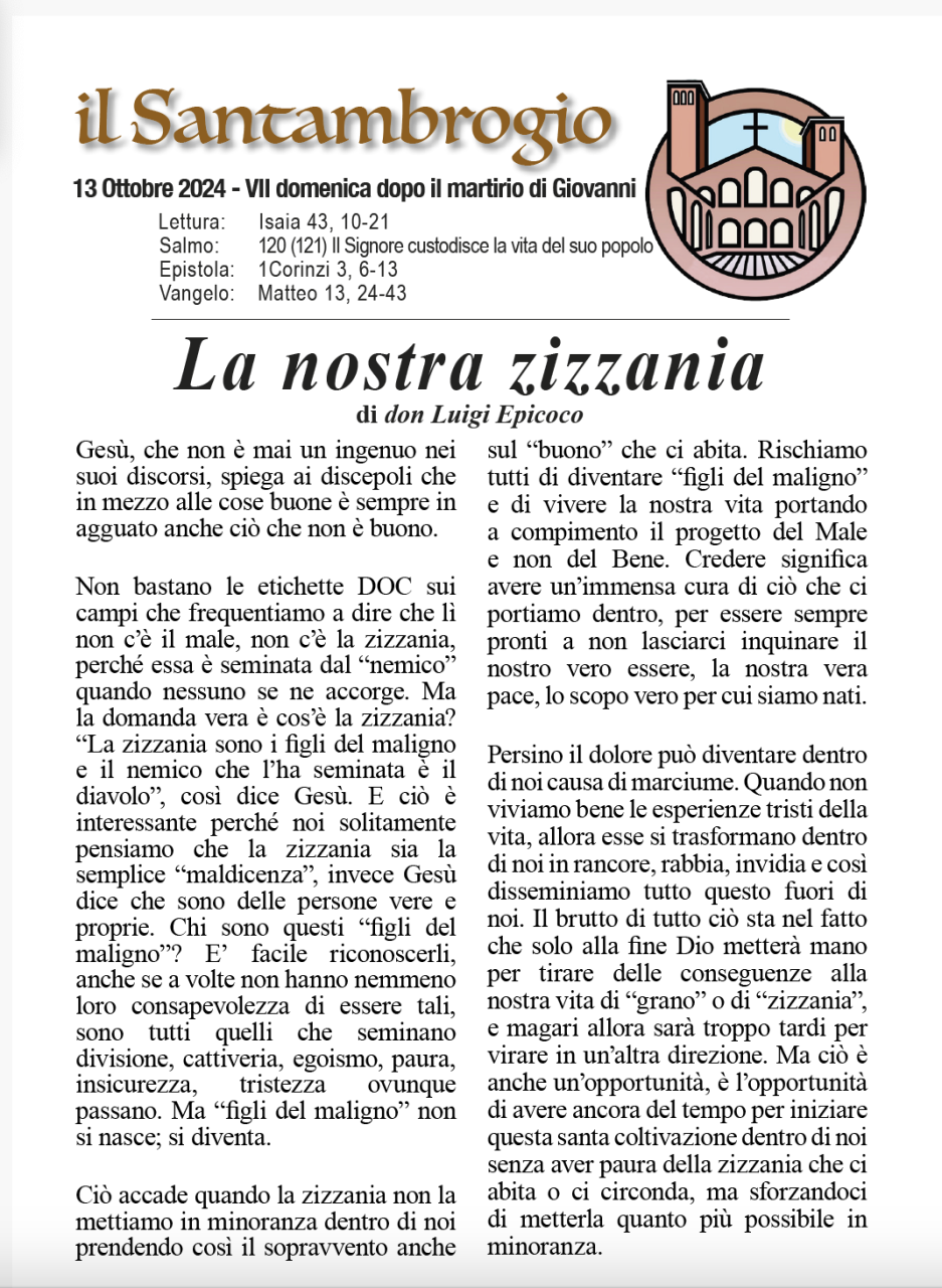 Il Santambrogio 13 Ottobre